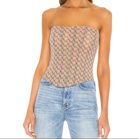 ISO MIAOU PERI CORSET IN NUDE MONOGRAM - Picture 1 of 1